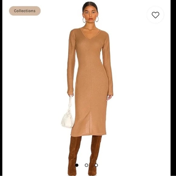 Rag & Bone The Knit Rib Bias Dress in Camel in size S - Picture 1 of 9